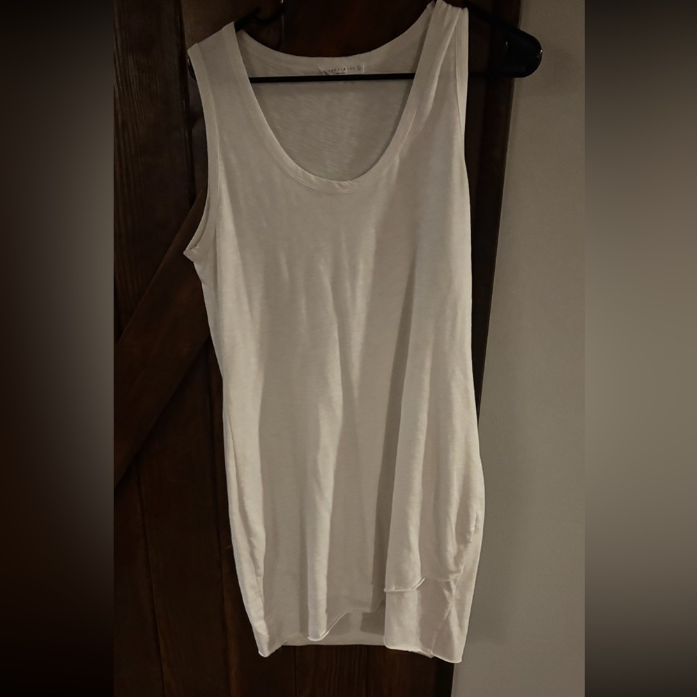 CAbi Classic white mini dress